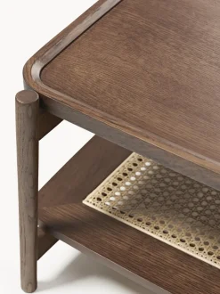 Mesa de centro de madera con espacio de almacenaje de tejido vienés Libby