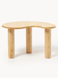 Mesa de centro de madera de caucho con forma orgánica Luppa