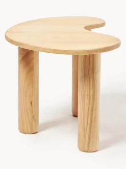 Mesa de centro de madera de caucho con forma orgánica Luppa