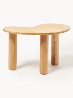 Mesa de centro de madera de caucho con forma orgánica Luppa