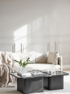 Mesa de centro de madera de roble Sullivan, 80 x 80 cm