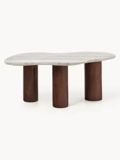 Mesa de centro de mármol con forma orgánica Naruto, pequeña