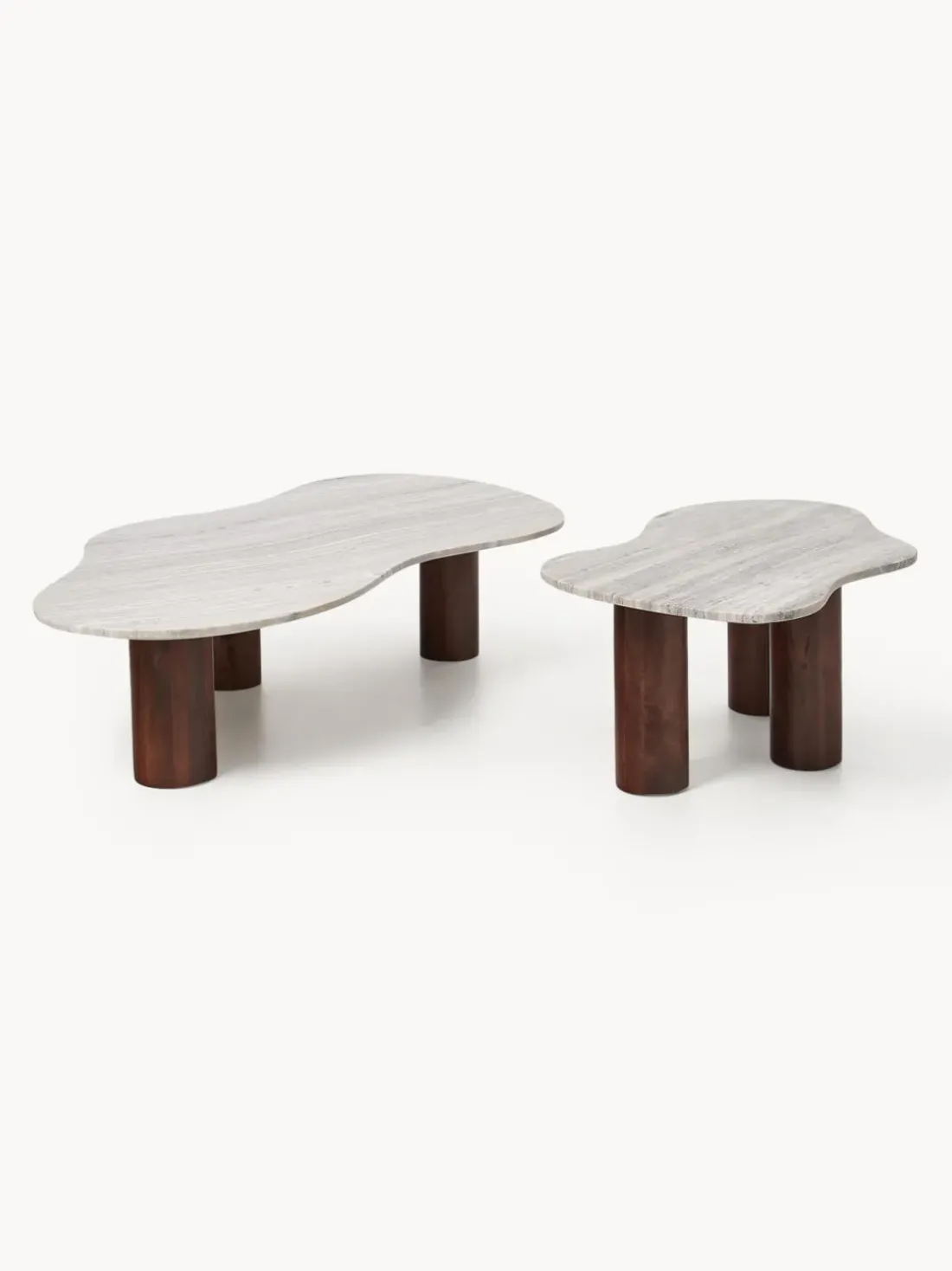 Mesa de centro de mármol con forma orgánica Naruto, pequeña