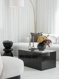 Mesa de centro en look mármol Lesley