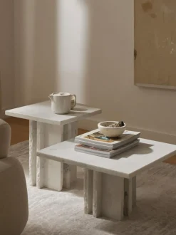 Mesa de centro en look mármol Selene
