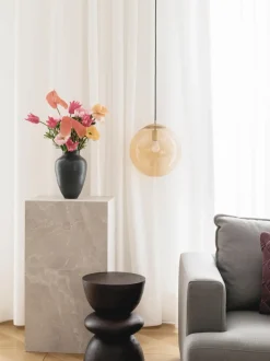 Mesa de centro en look travertino Lesley
