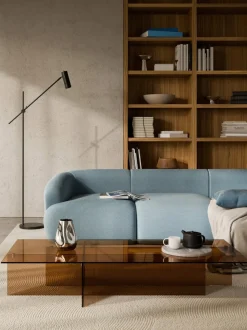 Mesa de centro grande de vidrio Anouk, 160 cm