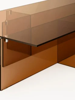 Mesa de centro grande de vidrio Anouk, 160 cm