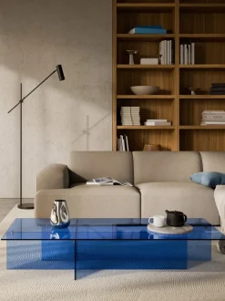 Mesa de centro grande de vidrio Anouk, 160 cm
