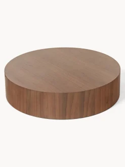 Mesa de centro grande redonda de madera Dan