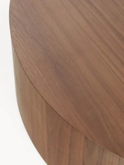 Mesa de centro grande redonda de madera Dan