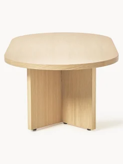 Mesa de centro ovalada de madera Toni