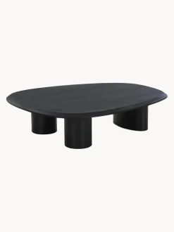 Mesa de centro ovalada de madera Tirano