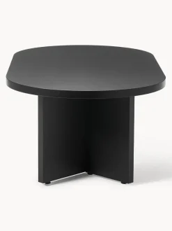 Mesa de centro ovalada de madera Toni