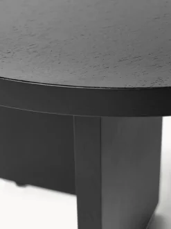 Mesa de centro ovalada de madera Toni