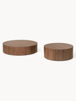 Mesa de centro redonda de madera Dan