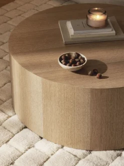 Mesa de centro redonda de madera Dan