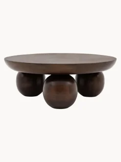 Mesa de centro redonda de madera de mango Sculpt