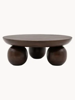 Mesa de centro redonda de madera de mango Sculpt