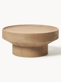 Mesa de centro redonda de madera de mango Benno