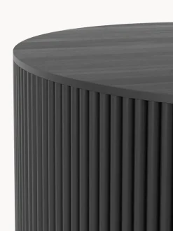 Mesa de centro redonda de madera con espacio de almacenamiento Nele
