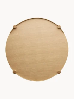 Mesa de centro redonda de madera de roble Woody