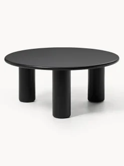 Mesa de centro redonda de madera de roble Didi