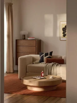 Mesa de centro redonda XL de madera de mango Benno