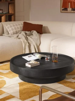 Mesa de centro redonda XL de madera de mango Benno