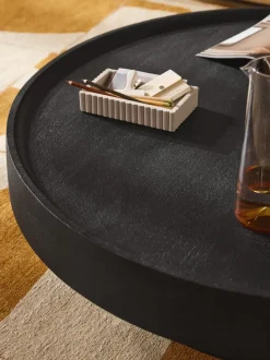 Mesa de centro redonda XL de madera de mango Benno