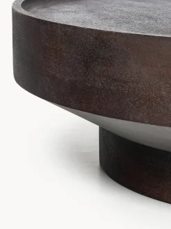 Mesa de centro redonda XL de madera de mango Benno