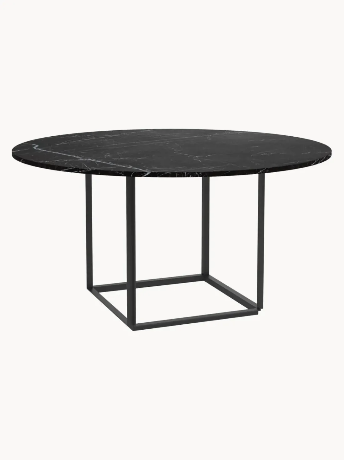 Mesa de comedor con tablero de mármol Florence, Ø 145 cm