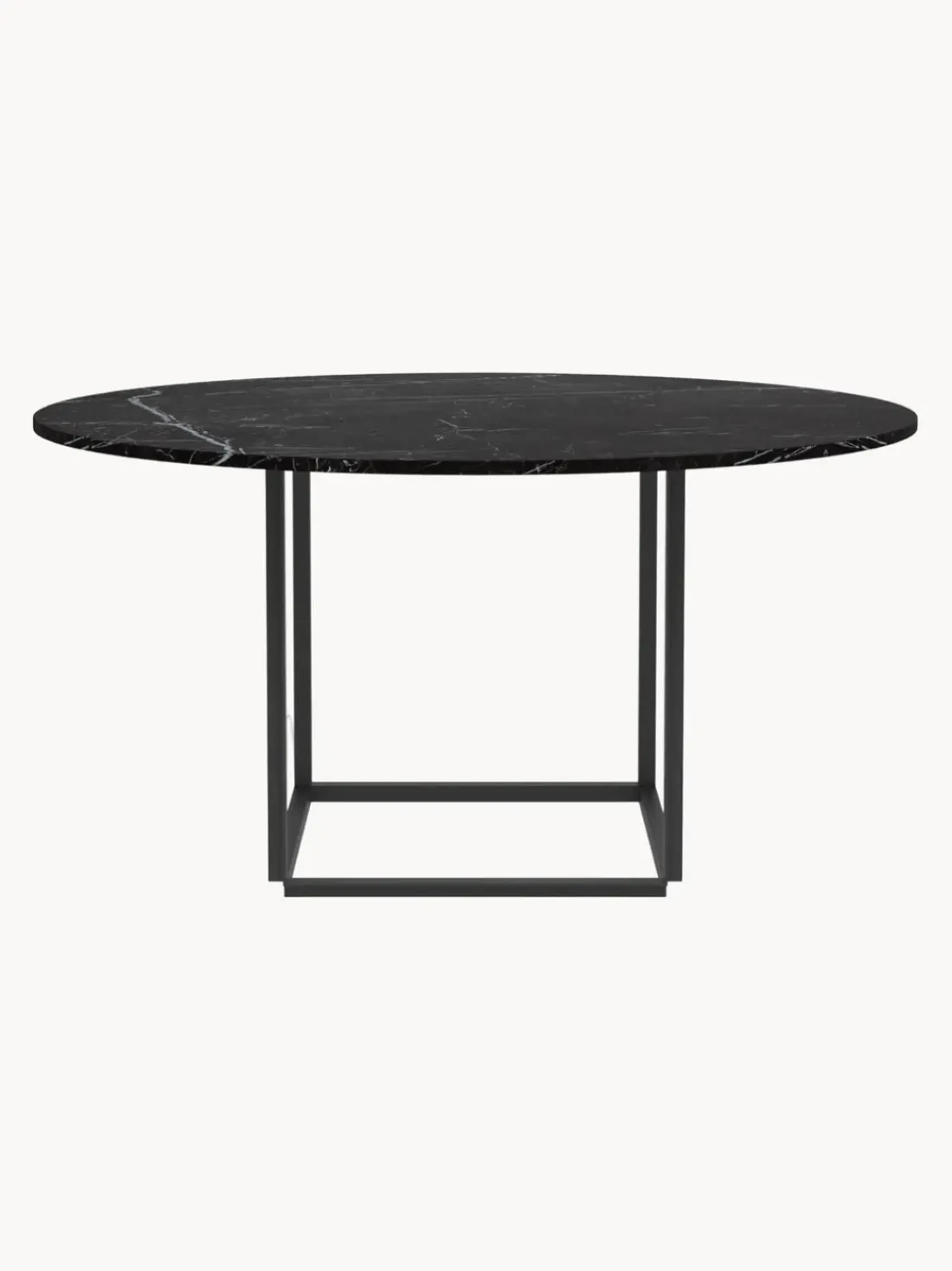 Mesa de comedor con tablero de mármol Florence, Ø 145 cm