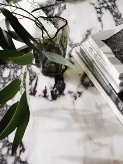Mesa de comedor con tablero de mármol Florence, Ø 145 cm