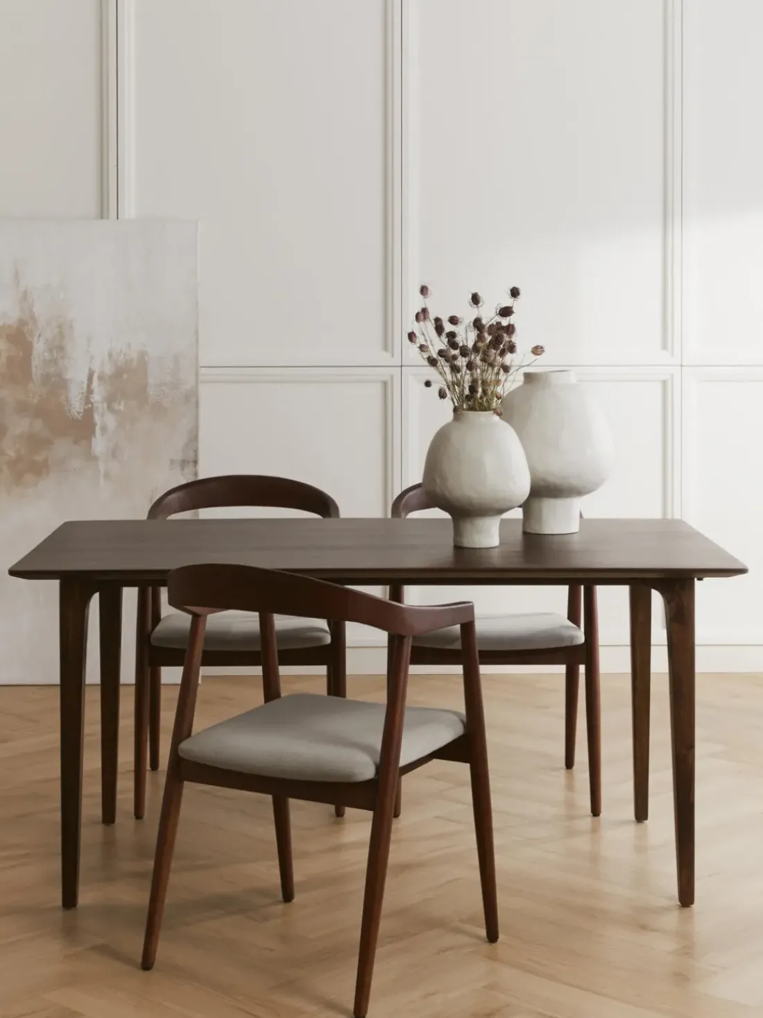 Mesa de comedor de madera de mango Archie, tamaños diferentes