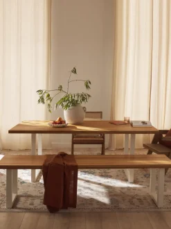 Mesa de comedor de madera de roble Oliver, tamaños diferentes