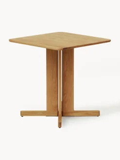 Mesa de comedor de madera de roble Quatrefoil, 68 x 68 cm