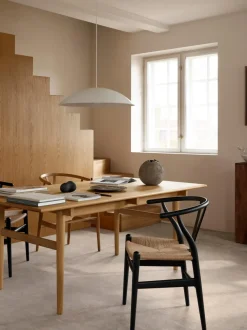 Mesa de comedor de madera roble CH327, 248 x 62 cm