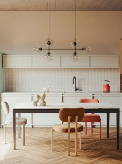 Mesa de comedor en look mármol Jackson, tamaños diferentes