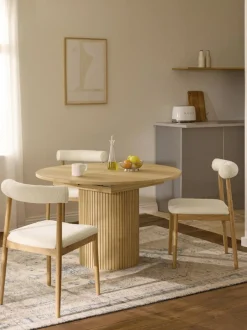 Mesa de comedor extensible acanalada Filo, 120 - 160 x 75 cm