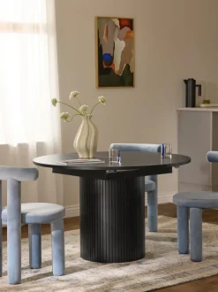 Mesa de comedor extensible acanalada Filo, 120 - 160 x 75 cm