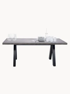 Mesa de comedor extensible en look cemento Apex, 200-250 x 100 cm