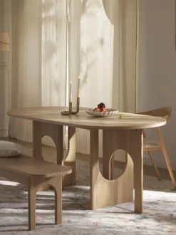 Mesa de comedor ovalada Apollo, tamaños diferentes