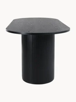Mesa de comedor ovalada de madera Bianca, 200 x 90 cm