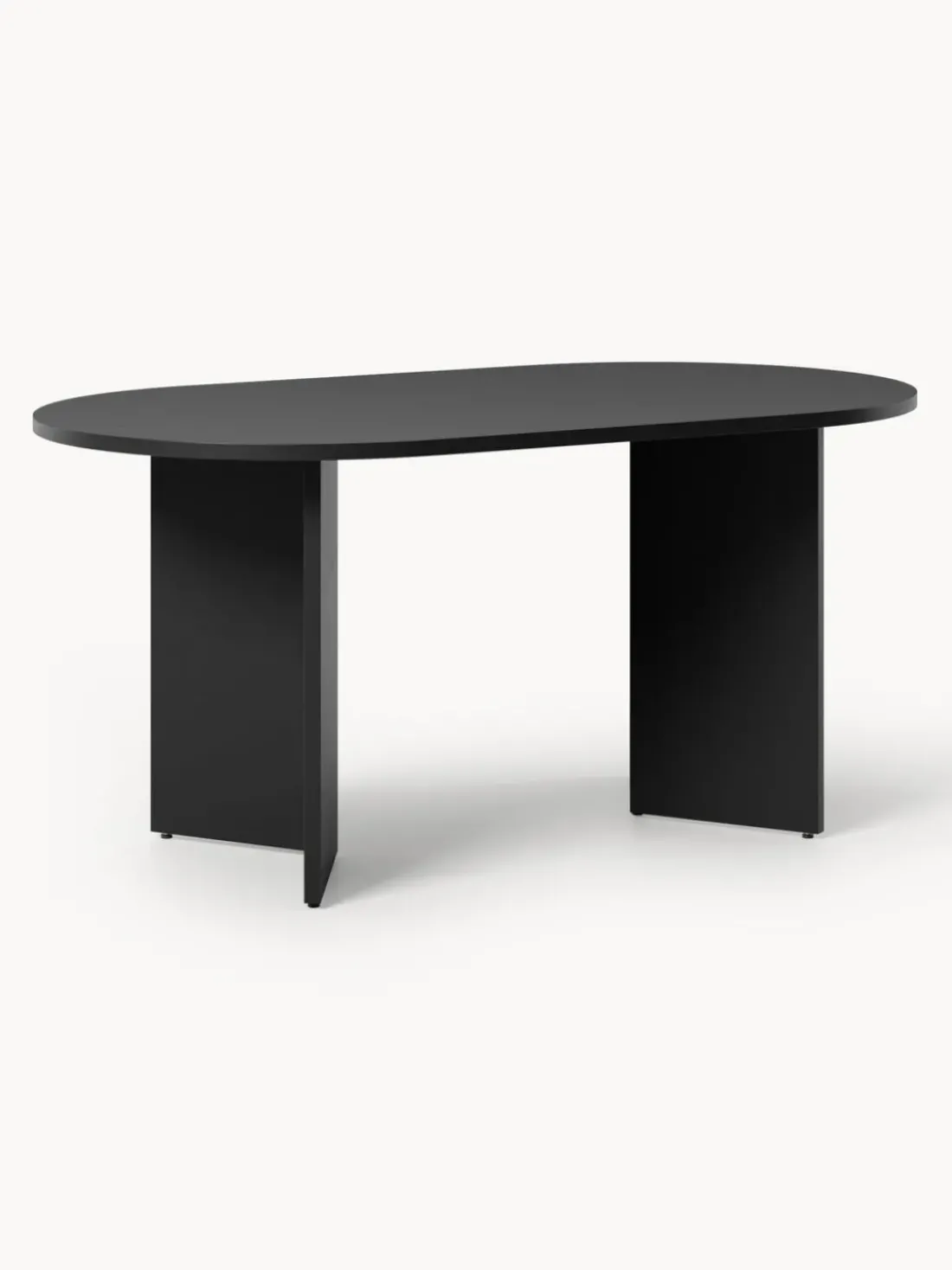 Mesa de comedor ovalada de madera Toni, 200 x 90 cm