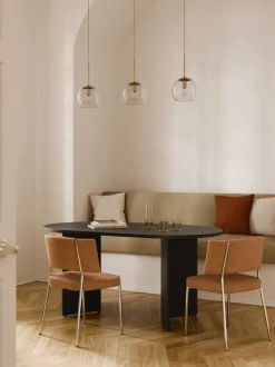 Mesa de comedor ovalada de madera Toni, 200 x 90 cm