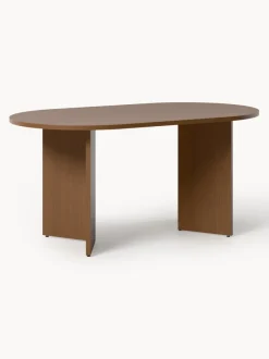 Mesa de comedor ovalada de madera Toni, tamaños diferentes