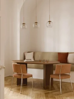 Mesa de comedor ovalada de madera Toni, tamaños diferentes