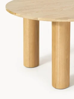 Mesa de comedor ovalada de madera de roble Dunia, tamaños diferentes