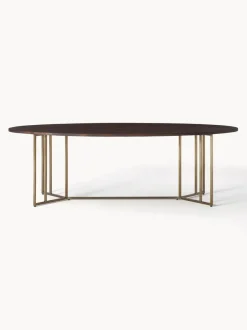 Mesa de comedor ovalada de madera de mango Luca, tamaños diferentes